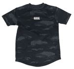 Černé sportovní tričko s logy Rascal