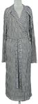 Dámské černo-bílé vzorované zavinovací šaty s páskem Zara 