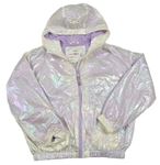 Perlovo-fialová šusťáková jarní oversize bunda s kapucí M&S