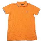 Oranžové polo tričko s výšivkou Next