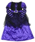 Kostým - Černo-fialové šaty 