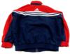 Červeno-modro-bílá šusťáková bunda s logem zn. Adidas 