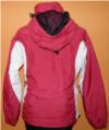 Dámská červeno-smetanová šusťáková outdoorová bunda s kapucí zn. Aero