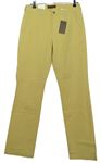Pánské žluté proužkované plátěné chino kalhoty MAC vel. 32/34