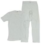 2set - Bílé spodní tričko + legíny Pocopiano