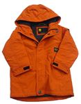 Oranžová šusťáková zateplená bunda s kapucí  Next 