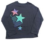 Tmavošedé melírované triko s hvězdičkami M&S 