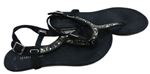 Dámské černé sandály/žabky s kamínky Marco Tuzzi vel. 40