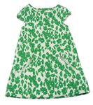 Bílo-zelené květované šaty Next