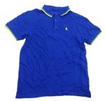 Modré polo tričko s výšivkou Bluezoo