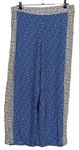 Dámské modro-smetanové kytičkované culottes kalhoty M&Co