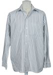 Pánská bílo-šedá pruhovaná košile Olymp vel. 41