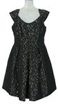 Dámské černo-béžové puntíkované šaty Pepperberry 