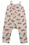 Světlerůžové lehké laclové kalhoty s leopardy H&M