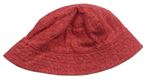 Červený melírovaný bavlněný klobouk Next