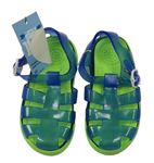 Modro-zelené gumové sandály - vel. 24 Matalan