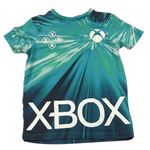 Modrozeleno-zeleno-černé tričko s X-BOX George