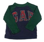 Tmavomodro-zelené triko s logem GAP