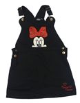 Černé plátěné laclové šaty s Minnie Disney