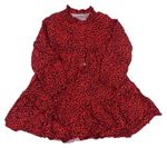 Červené flekaté lehké propínací šaty St. Bernard