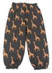 Antracitové bavlněné kalhoty s žirafami Next