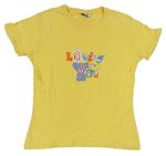 Žluté tričko s nápisem vel. 176