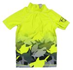 Žluté UV tričko se žraloky Next 