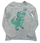 Šedé triko s dinosaurem C&A