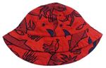 Červený plátěný klobouk s rybičkami Next