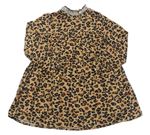 Hnědé lehké šaty s leopardím vzorem Next