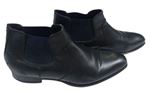 Pánské černé kožené kotníkové boty Rowland Brothers vel. 45