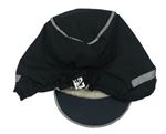 Černá šusťáková čepice s kšiltem 