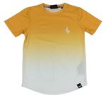 Oranžovo-bílé funkční sportovní tričko Sonneti