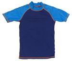Tmavomodro-azurové UV tričko