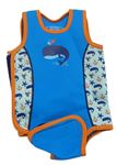 Modro-mátovo-oranžové neoprenové plavky s velrybou Mothercare 