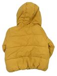 Hořčicová šusťáková zimní bunda s kapucí zn. F&F