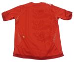 Červené funkční tričko s výšivkou 