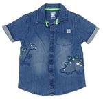 Modrá riflová košile s dinosaury F&F