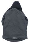 Tmavošedo-černá softshellová bunda s kapucí zn. Y.F.K.