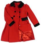 Červený podšitý flaušový kabát St. Bernard