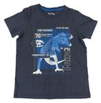 Tmavomodré tričko s dinosaurem Nutmeg