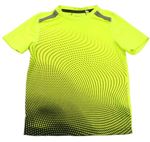 Neonvoě žluto-černé vzorované sportovní tričko C&A