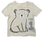 Smetanové tričko s medvídkem George 