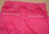 Růžové plátěné rolovací kalhoty