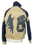 Pánská tmavomodro-béžová plátěná bunda s potiskem zn. Puma 