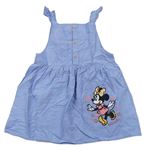 Světlemodré plátěné šaty s Minnie Disney