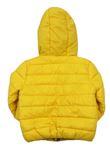 Žlutá prošívaná šusťáková jarní zateplená bunda s kapucí zn. F&F