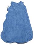 Šedo-modrý sametový podšitý spací pytel se zvířátky zn. St. Bernard