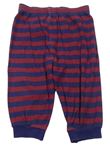 Tmavomodro-vínové pruhované pyžamové kalhoty George