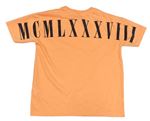 Neonově oranožvé tričko s nápisem zn. Primark